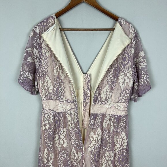 Promesa Maxi Dress XL Purple Sleeping Beauty Feminine Lace Fairy Whimsical Flora - Picture 11 of 14